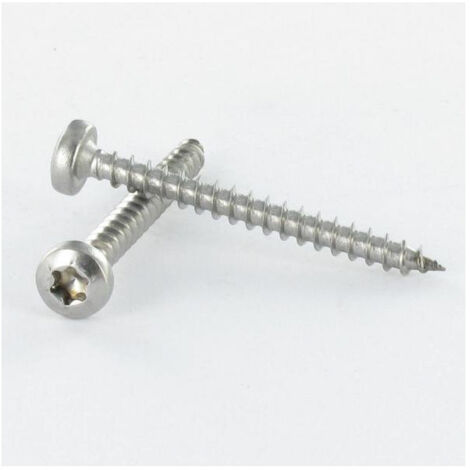 Vis bois et agglomeré savis vba Tête ronde TR 4X25 TORX T20 Acier zingué blanc