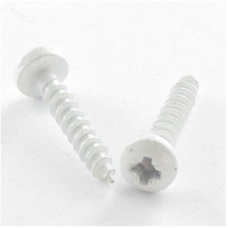 Vis bois et agglomeré VBA Inox A2 Tête ronde TR Pozi 3.5X20 Laqué blanc-30 pièces