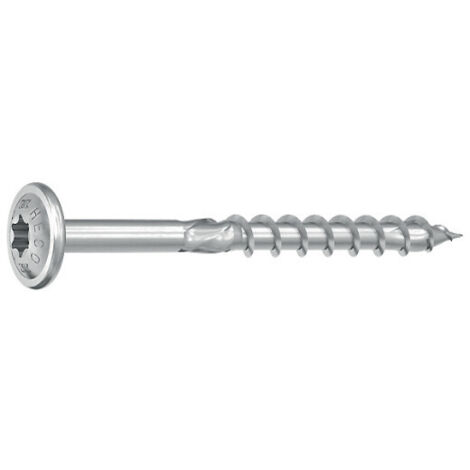 Vis bois HECO TOPIX Plus acier zingué tête ronde large partiellement filetée T40. 8x120mm-114mm boîte de 50 pièces - HECO SCHRAUBEN