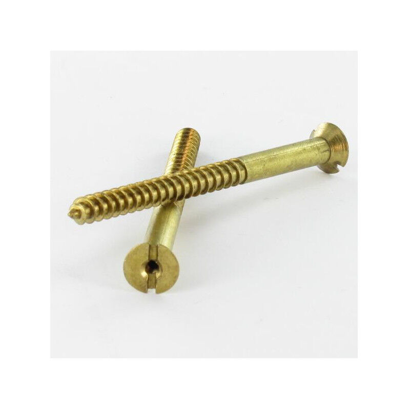 Vis Express - Vis bois Laiton 6X80 Percée et taraudée M3 Pas 60-30 pièces