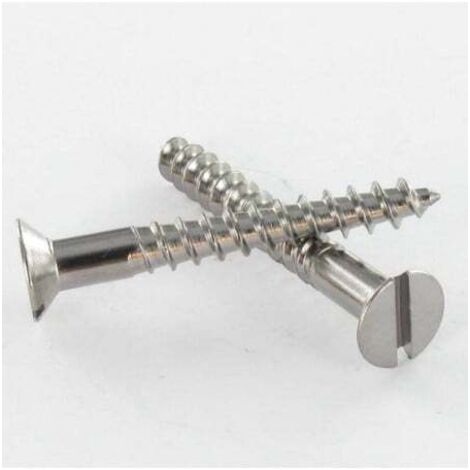 Vis bois Laiton chrome Tête fraisée TF Fendue 3.5X25