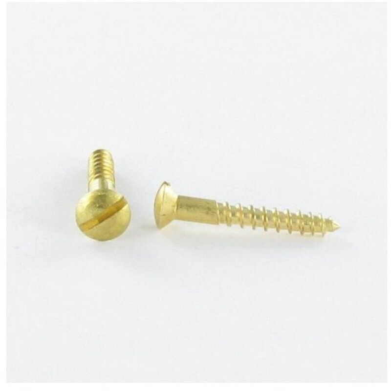 Vis bois Laiton Tête fraisée bombée tfb Fendue 3.5X16-200 pièces