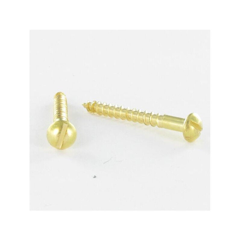 Vis bois Laiton Tête ronde tr Fendue 3.5X20-200 pièces