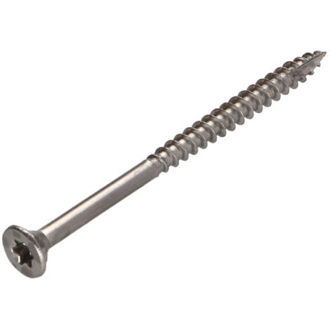 Vis bois TEKOR Inox A2 Tête fraisée Cranté TORX T25 6X60 Filetée sur 36 Pointe antifendage type 17