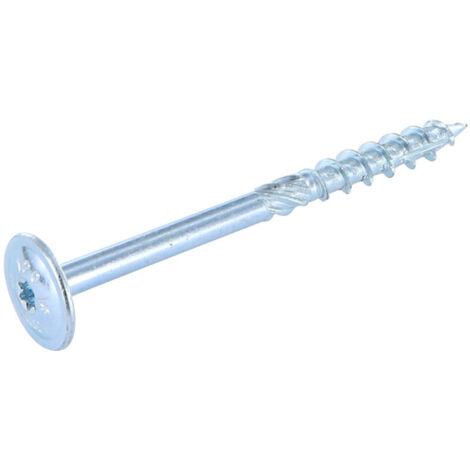 Vis bois TEKOR Tête disque TORX T40 Pointe antifendage cut type 17 10X120 Filetée sur 50 Acier zingué-10 pièces