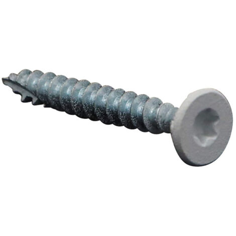 Vis bois TEKOR Tête fraisée Cranté 5X40 TORX T25 Pointe antifendage type 17 SABLE RAL9016 blanc signalisation