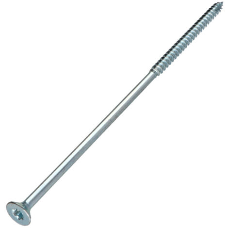 Vis bois TEKOR Tête fraisée Cranté 6X200 Filetée sur 70 TORX T30 Acier zingué Pointe antifendage type 17