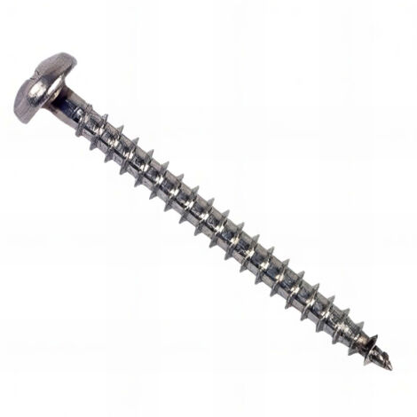 Vis bois tête cylindrique Pozidriv 6 x 30 mm INOX A2 - Boite de 100 pcs - Fixtout VACC06030A2