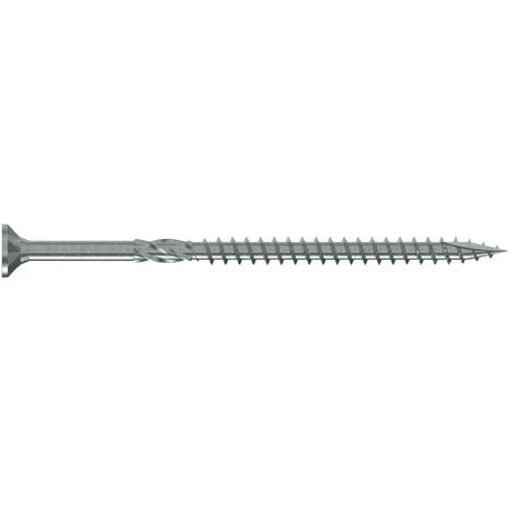 Vis bois tête fraisée - Acier électrozingué blanc - Pointe anti-fendage- Torx 6x160mm - T30 - Boite de 100