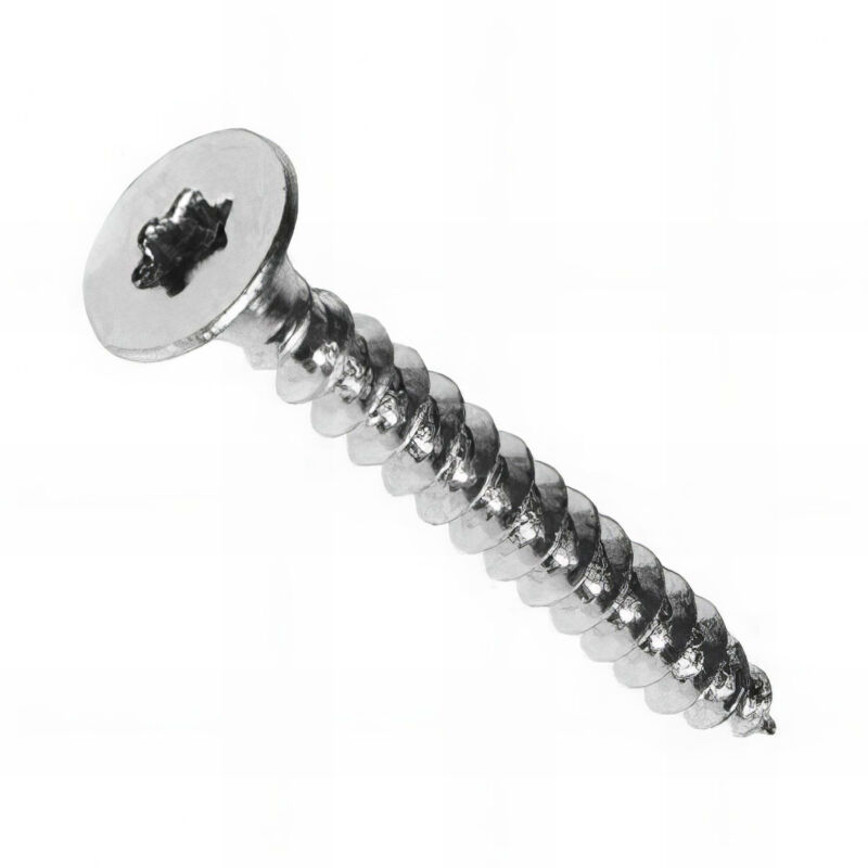 Vis bois tête fraisée Torx 3 x 30 mm Zinguée blanc - Boite de 500 pcs Fixtout VAFX0303002B