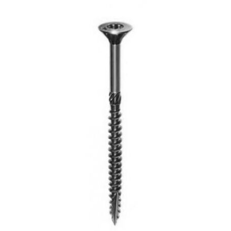 Vis bois tête fraisée Torx 5 x 80 mm Zinguée blanc - Boite de 200 pcs - Fixtout VAFX0508002B