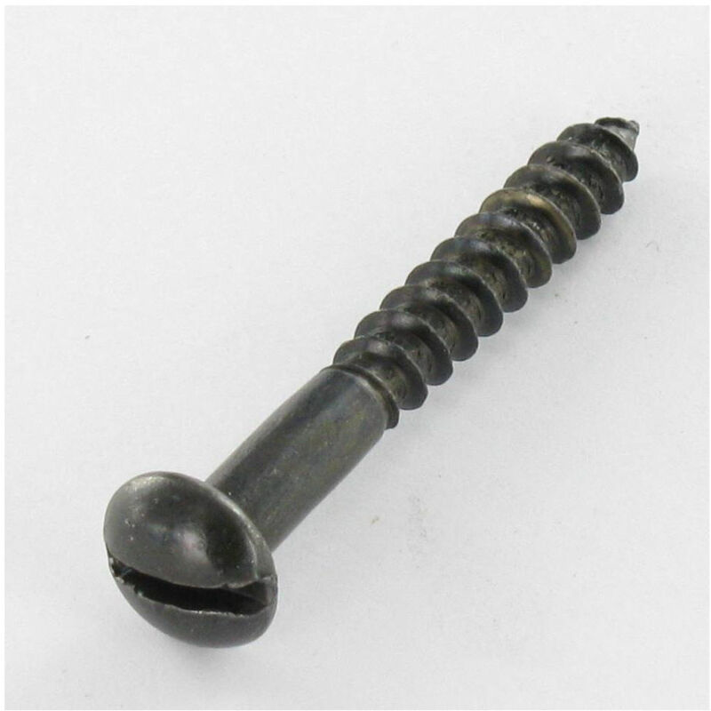 Vis Express - Vis bois Tête ronde tr Fendue 4X30 Acier zingué noir-800 pièces