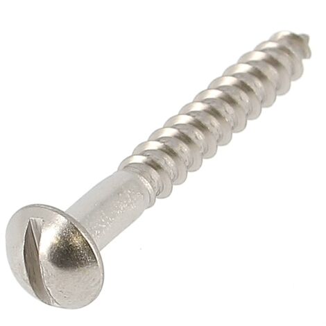 Vis à Bois Tête Ronde Fendue Inox A2 DIN 96