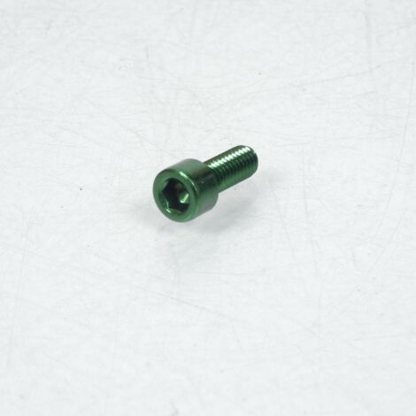 Vis BTR 5mm M6 pas 100 16mm annodisé Vert 3AS Racing pour moto