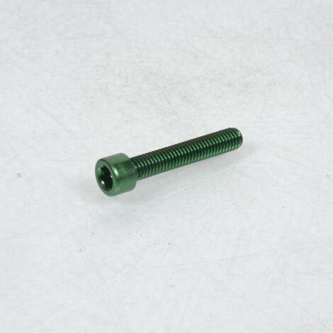 Vis BTR 5mm M6 pas 100 35mm annodisé vert 3AS Racing pour moto