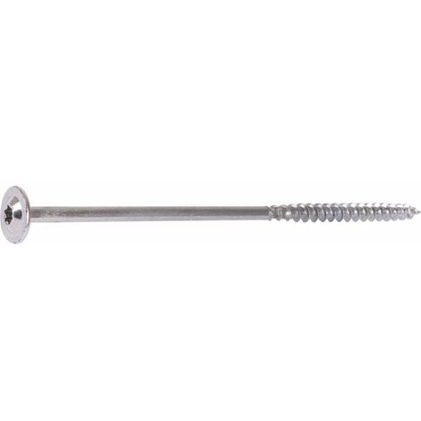 Vis charpente - Spax - Tête large bombée - Acier zingué - 8 x 80/61 mm - Boîte de 50
