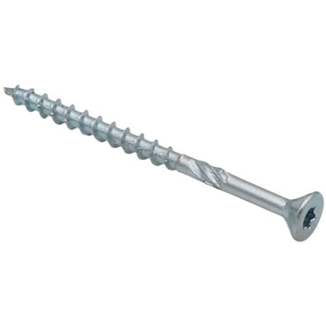 Vis charpente TEKOR Tête fraisée TF Cranté TORX T25 5X80 Filetée sur 48 Pointe antifendage cut type 17 Acier-200 pièces