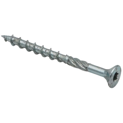 Vis charpente TEKOR Tête fraisée TF Cranté TORX T30 6X100 Filetée sur 60 Pointe antifendage cut type 17 Acier-100 pièces