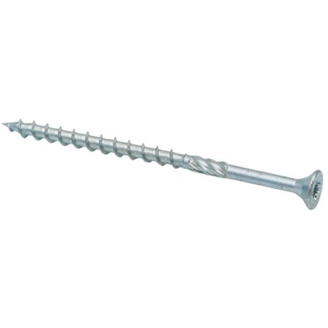 Vis charpente TEKOR Tête fraisée TF Cranté TORX T30 6X120 Filetée sur 70 Pointe antifendage cut type 17 Acier-100 pièces