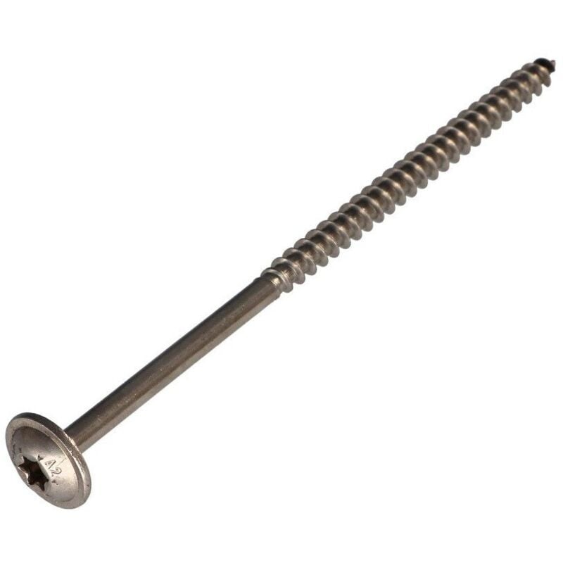 Vis Express - Vis charpente tête disque Inox A2 5X100 Filetée sur 60 torx T25-100 pièces