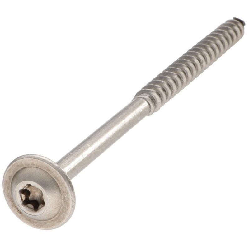 Vis charpente tête disque Inox A2 8X300 Filetée sur 80 torx T40 Diamètre de tête: 20-50 pièces