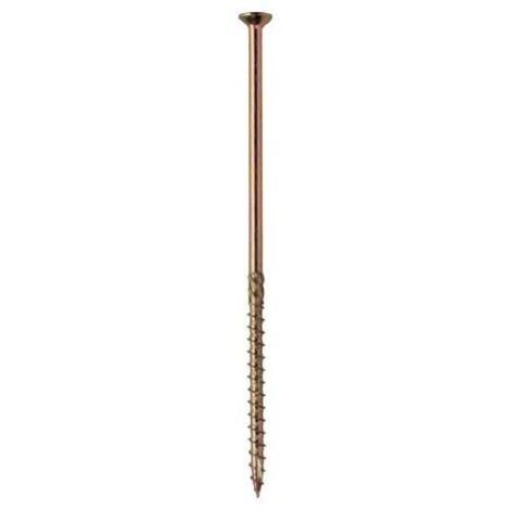Vis charpente tête fraisée 6x150 mm zingué bichromaté – Acier trempé pour poutres lamellaires – Boîte de 100 unités