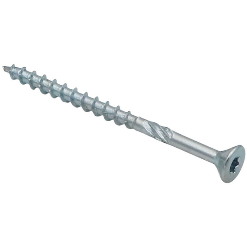 Vis charpente Tekor Tête fraisée tf Cranté torx T25 5X100 Filetée sur 60 Pointe antifendage cut type 17 Acier-200 pièces