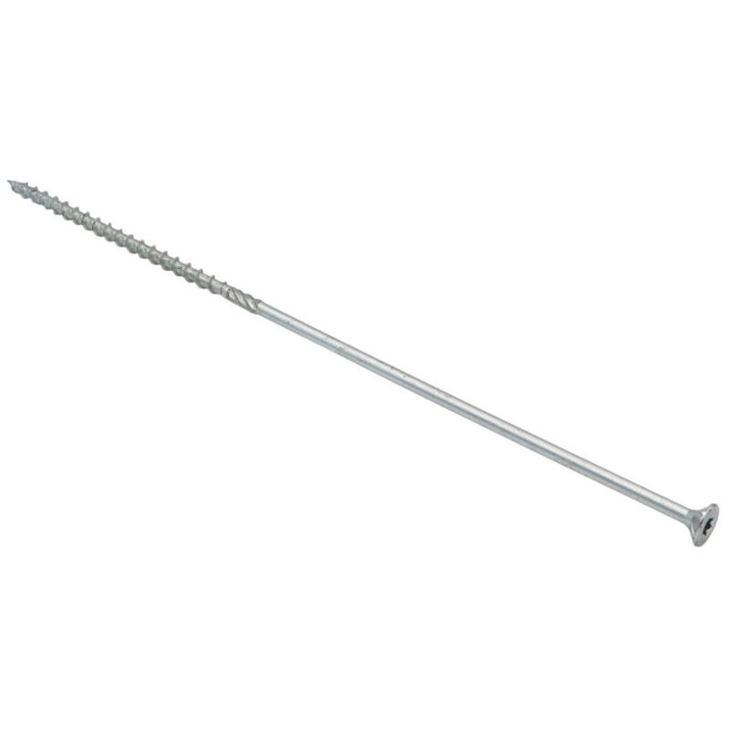 Vis charpente Tekor Tête fraisée tf Cranté torx T30 6X200 Filetée sur 70 Pointe antifendage cut type 17 Acier-100 pièces