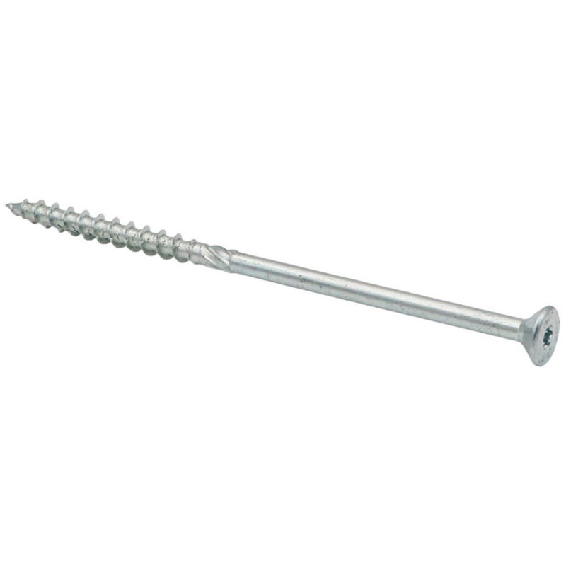 Vis charpente Tekor Tête fraisée tf Cranté torx T40 10X200 Filetée sur 80 Pointe antifendage cut type 17 Acier-20 pièces