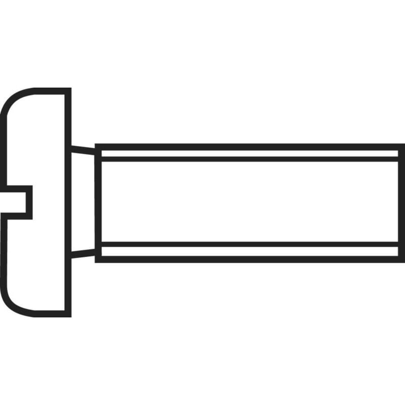 Vis cylindrique Toolcraft 814644 100 pc(s) M2 16 mm tête cylindrique plat acier din 84