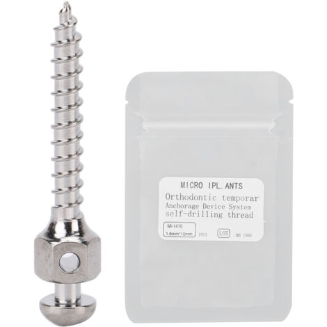 Vis d'ancrage orthodontique autoperceuse 1.6x10mm, implants micro pour cliniques dentaires, vis d'ancrage professionnelles.