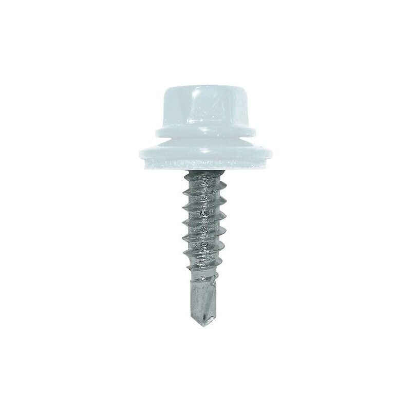 Vis d'assemblage de bardage acier cémenté tête hexagonale laquée Colorvis 4 t, gris anth RAL7016 4,8x20 mm 100 pièces Etanco