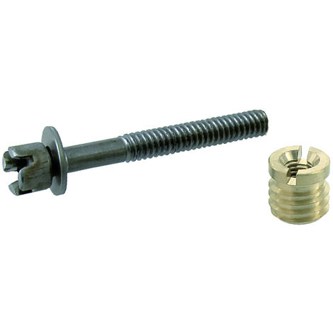 Vis D'assemblage + Ecrou Laiton 8x80   2 Pce - Vynex