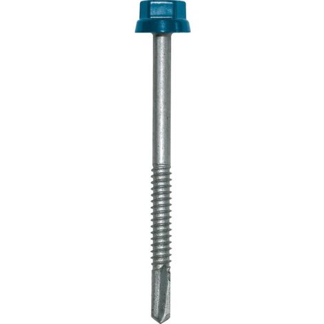 Vis de bacs acier tête h laquée acier cémenté Zacrovis IPN 12 gris anthracite RAL 7016 5,5x85 mm boîte de 100 pièces - ETANCO