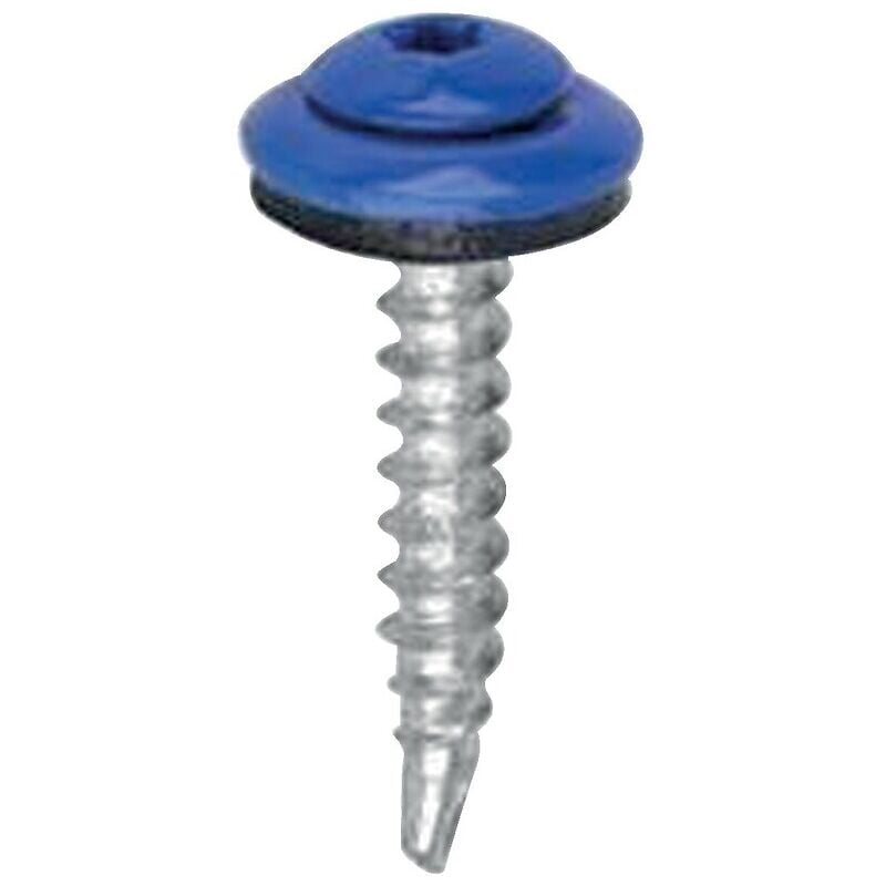 Vis de bardage acier cémenté tête cylindrique bombée torx laquée Belvis Bois, aluminium RAL9006 4,9x35mm, 100 p Etanco