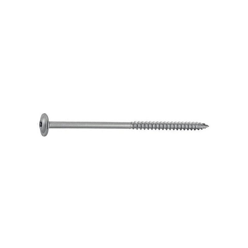 Vis à bois tête plate large inox A2 empreinte Torx T40 8x80mm filetage 48mm boîte de 50 pièces Acton
