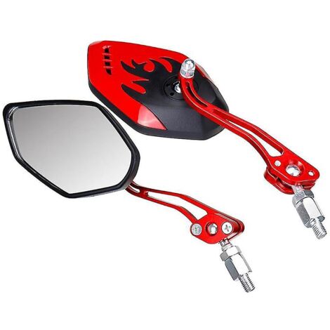 vis de diamètre 10 mm / 8 mm, côté rétroviseur rotatif pour moto/scooter, rouge