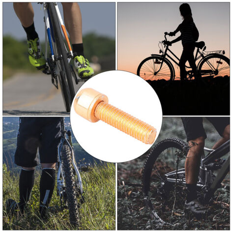 Vis de direction M5x18mm pour vélo, boulon de guidon en acier avec entretoise, pièces dorées pour guidon