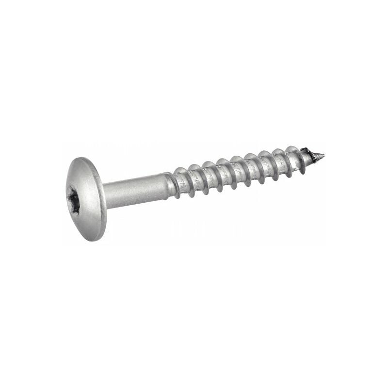 Vis de facade tête cylindrique extra large six lobes - Inox A2 4,8x38 mm - Boîte de 100