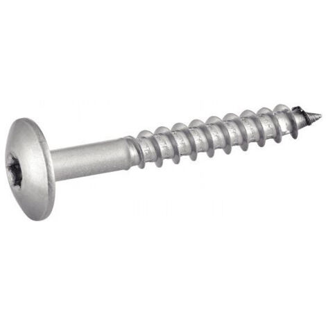 Vis de facade TORX T20 5.5X38 Diamètre de tête: 12.3 Inox A2-10 pièces