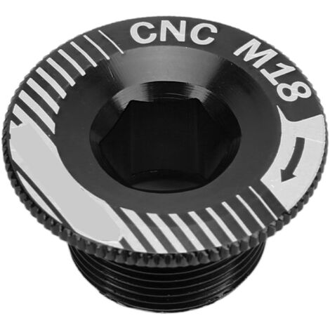 Vis de fixation pour manivelle de vélo M18 en alliage d'aluminium, boulon noir pour bras de pédalier.
