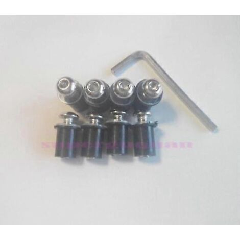 Vis de fixation pour pare-brise de moto Suzuki Katana 600 750 GSX600F GSX750F (1998-2008) - Vis argentées