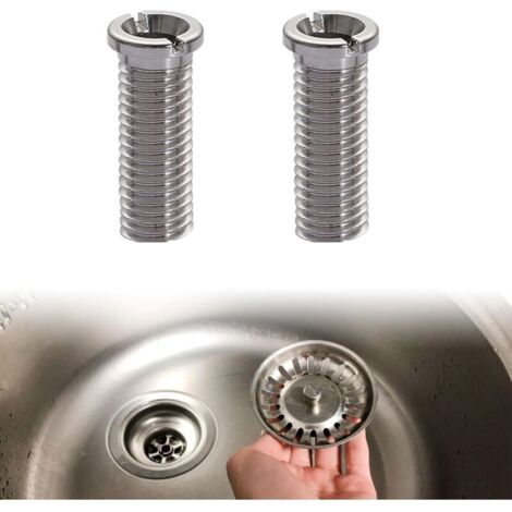 Vis de Panier d'Évier,35mm Vis pour Panier d'évier Acier Inoxydable,2 Pièces,Argent