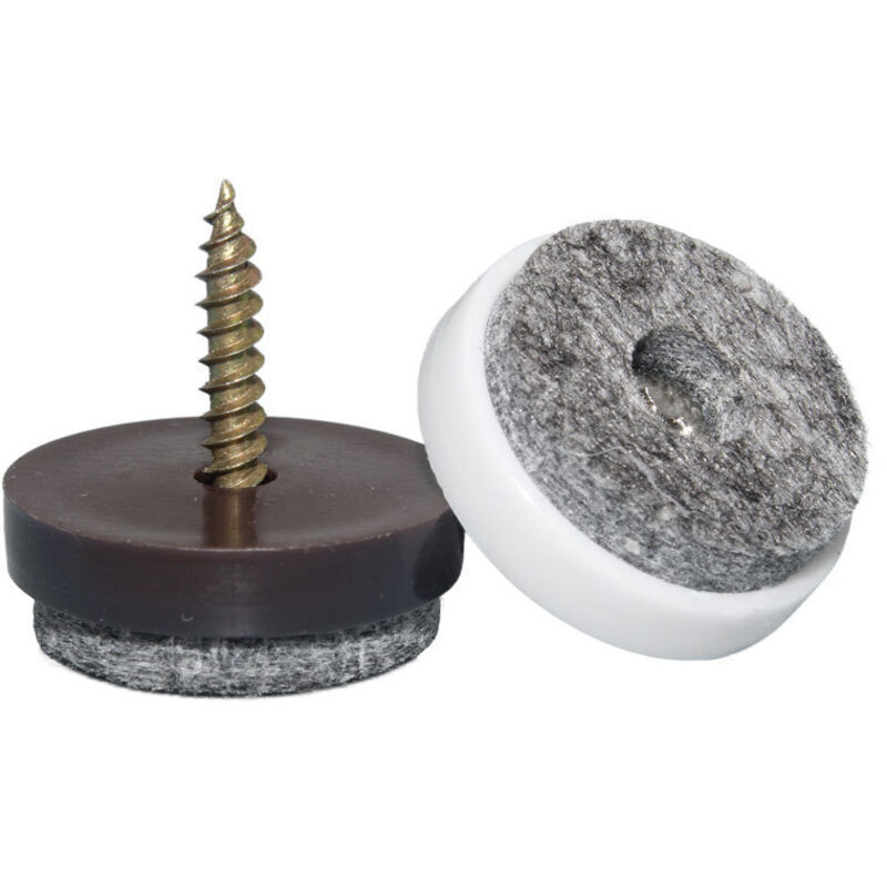 Vis de patins en feutre pour chaise - jeu de 20 rond, 20 mm Protecteur de sol haut de gamme pour chaises et meubles