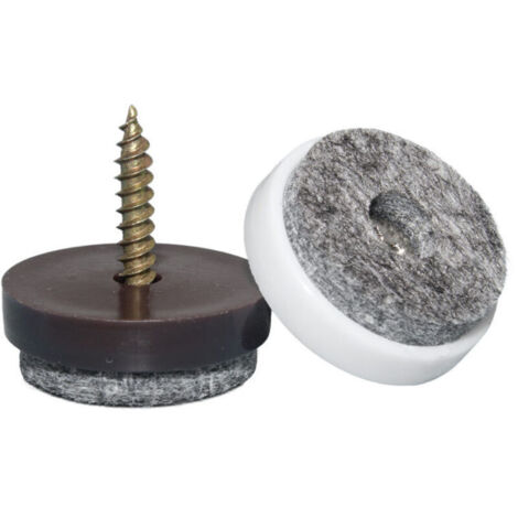 Vis de patins en feutre pour chaise - jeu de 20 rond, 20 mm Protecteur de sol haut de gamme pour chaises et meubles