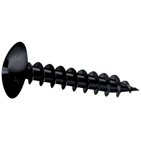 Vis de penture indémontable anti-vols avec une empreinte empêchant le dévissage acier zingué noir 6x50mm boîte de 100 p - STAFA TRADING