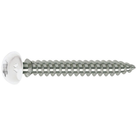 Mustad – Vis à bois cadre PVC 70mm – Tête Torx T25 – Traitement galvanique CHROMITING® – Boîte de 100 pièces – Résistance à la corrosion 5x