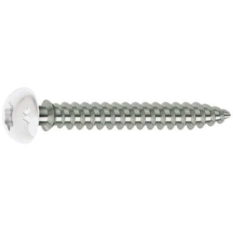 Vis de pose réglable framex clip - Finition : Tête laquée blanc RAL9016 - MUSTAD - Vendu par : 100
