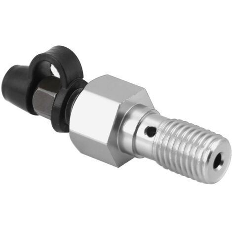 Vis de purge de frein pour cylindre de moto M10x1.25mm, boulon banjo et bouchon anti-poussière argenté