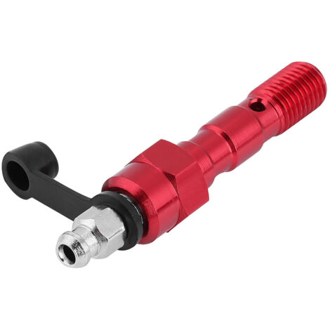 Vis de purge M101.25mm pour étrier de frein moto, boulon banjo, bouchon anti-poussière rouge